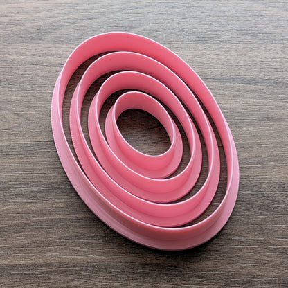 Ovals Cookie/Fondant Cutters - 4pcs (3cm, 5cm, 7cm & 9cm)