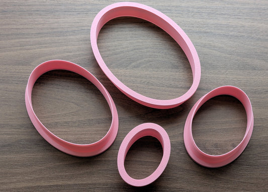 Ovals Cookie/Fondant Cutters - 4pcs (4cm, 6cm, 8cm & 10cm)