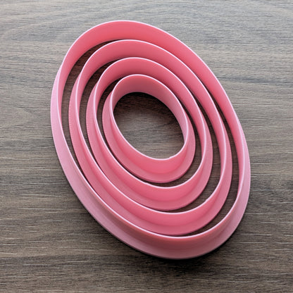 Ovals Cookie/Fondant Cutters - 4pcs (4cm, 6cm, 8cm & 10cm)