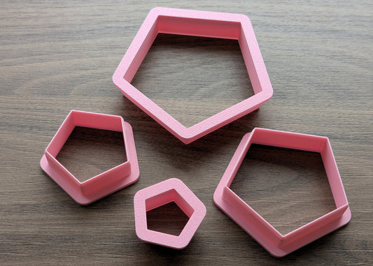 Pentagon Cookie/Fondant Cutters - 4pcs (3cm, 5cm, 7cm & 9cm)