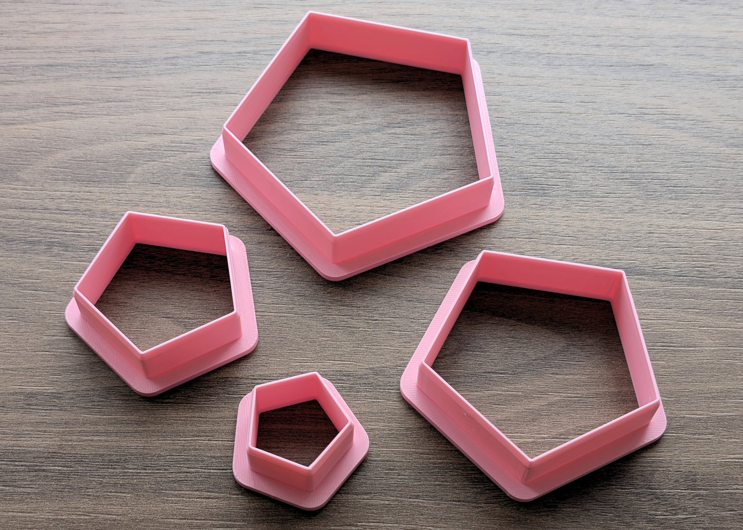 Pentagon Cookie/Fondant Cutters - 4pcs (3cm, 5cm, 7cm & 9cm)