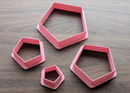 Pentagon Cookie/Fondant Cutters - 4pcs (3cm, 5cm, 7cm & 9cm)