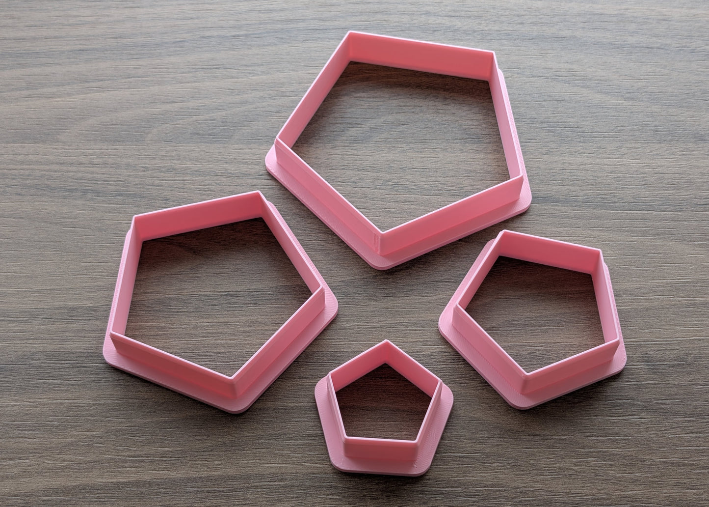 Pentagon Cookie/Fondant Cutters - 4pcs (4cm, 6cm, 8cm & 10cm)