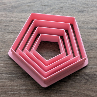 Pentagon Cookie/Fondant Cutters - 4pcs (4cm, 6cm, 8cm & 10cm)
