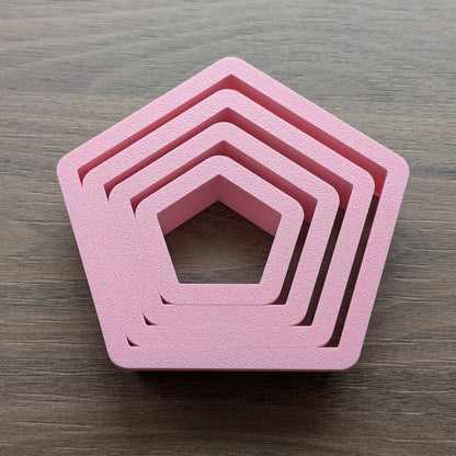Pentagon Cookie/Fondant Cutters - 4pcs (4cm, 6cm, 8cm & 10cm)