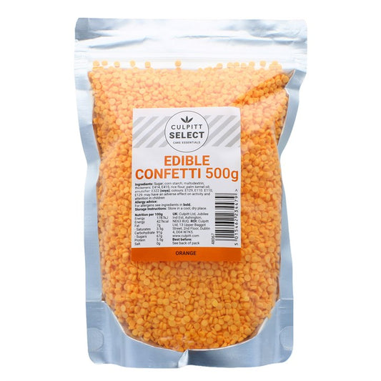 Culpitt Edible Confetti 500g - Orange