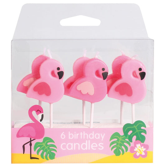 Flamingos Birthday Candles 6pc