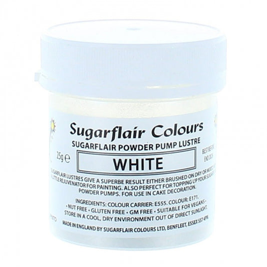 Sugarflair Lustre Pump Refill 25g - White