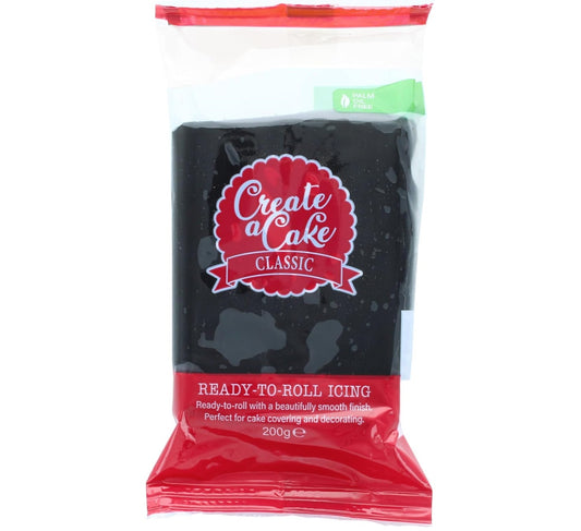 Create a Cake Ready To Roll Icing 200g - Black