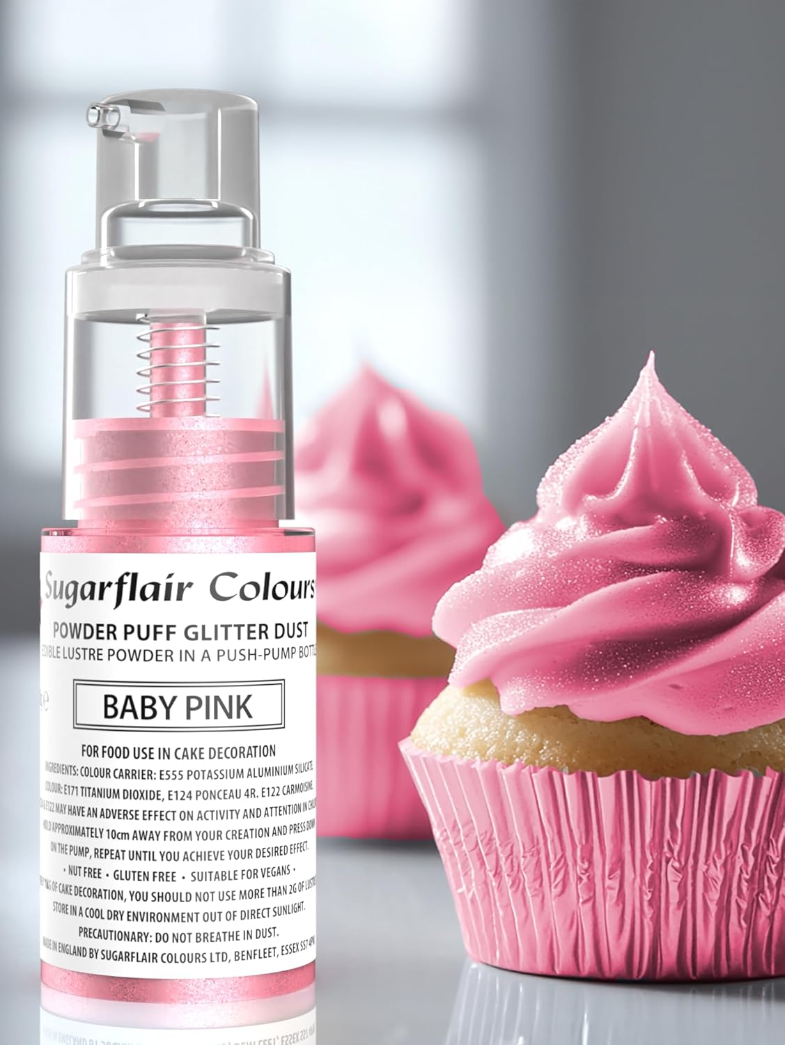 Sugarflair Powder Puff Spray - Baby Pink