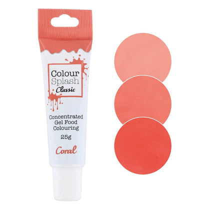 Colour Splash Colouring Gel 25g - Coral (pinkish-orange)