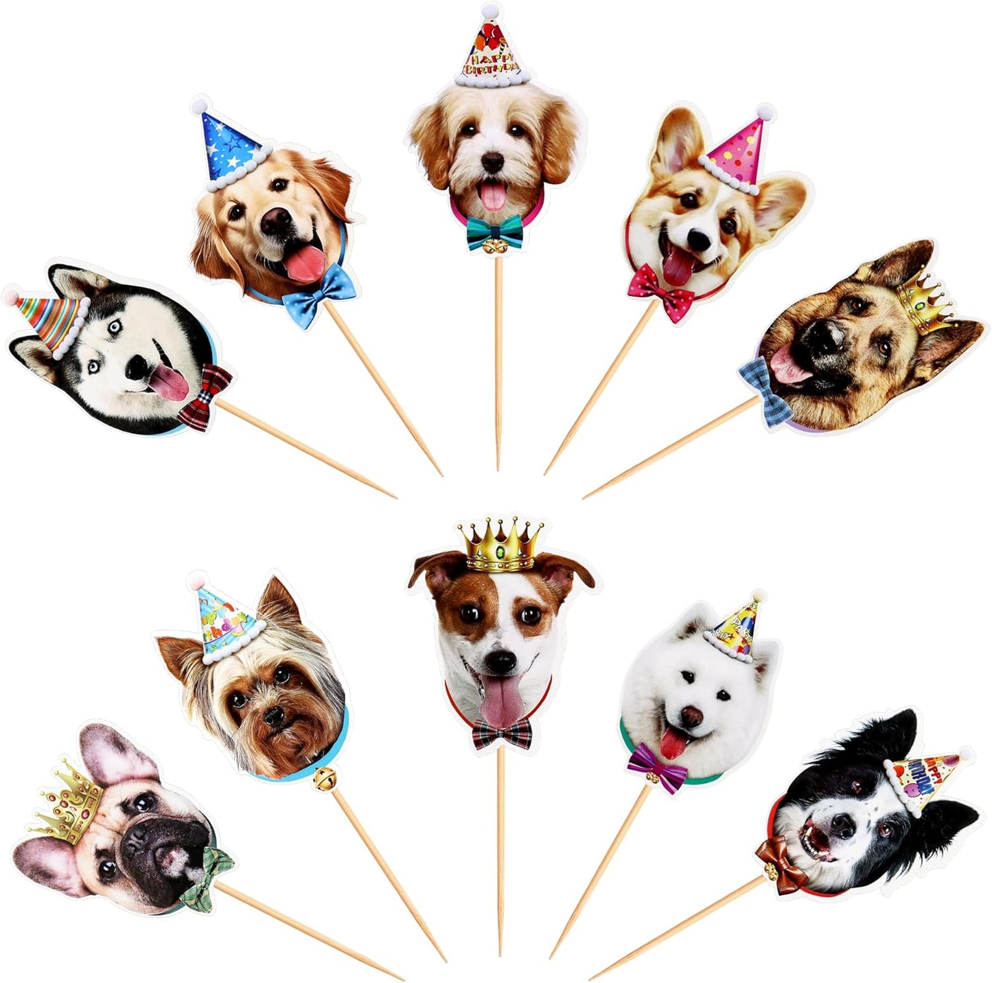 Cupcake Picks - Dog Theme 6pcs