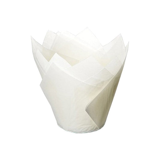 Tulip Muffin / Cupcake Case - White 50pc