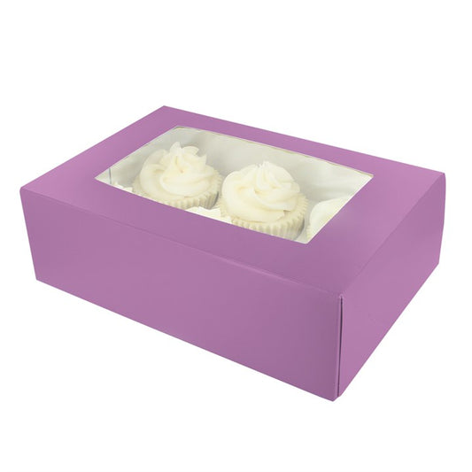 Cupcake Box - Purple - 6/12 Hole