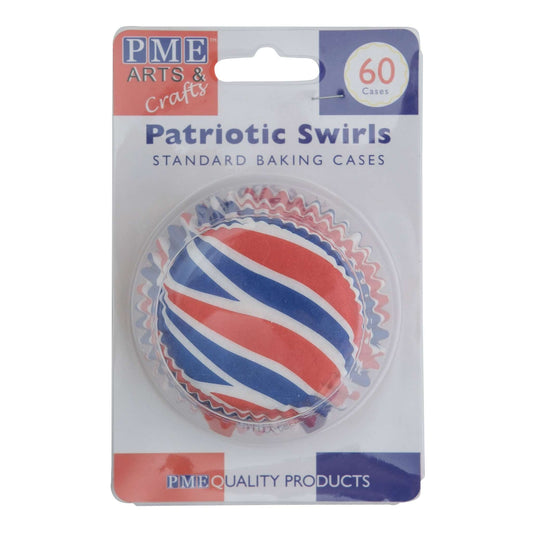 PME Patriotic Swirls Cupcake Cakes 60pcs