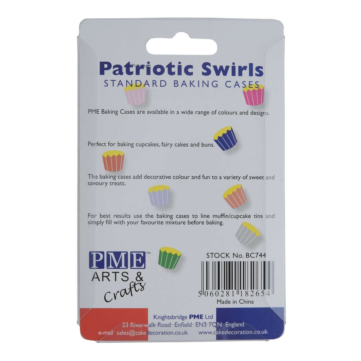 PME Patriotic Swirls Cupcake Cakes 60pcs