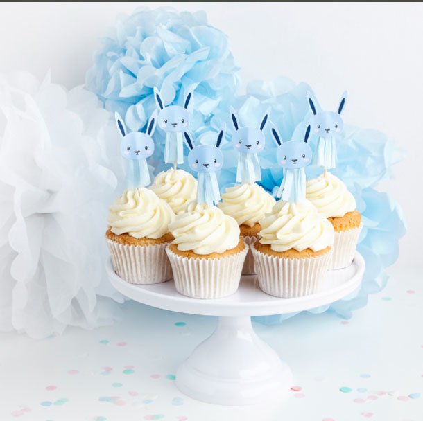 Oh Baby! Tassel Cake Picks 6pc - Blue