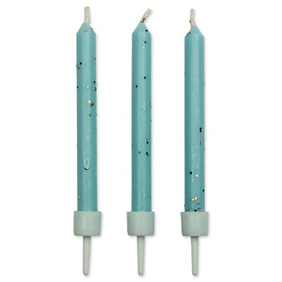 PME Blue Glitter Candles 10pcs