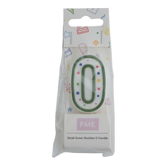 PME Small Number Candle - Green - 0