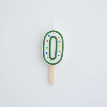 PME Small Number Candle - Green - 0