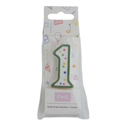 PME Small Number Candle - Green - 1