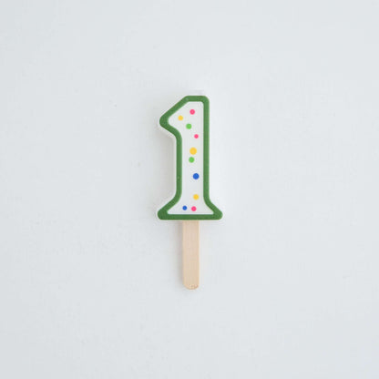 PME Small Number Candle - Green - 1
