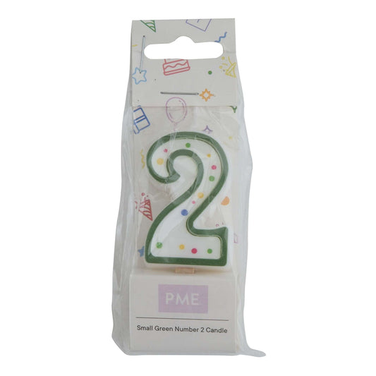 PME Small Number Candle - Green - 2