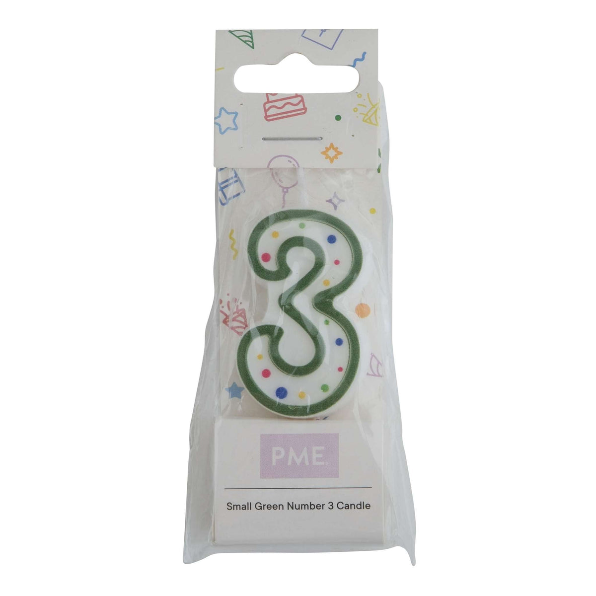 PME Small Number Candle - Green - 3