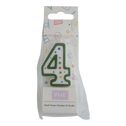 PME Small Number Candle - Green - 4
