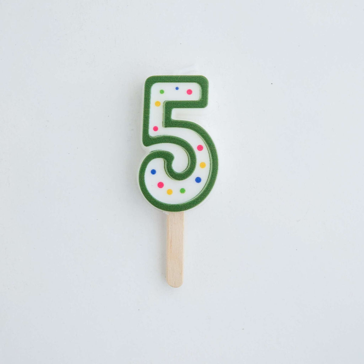 PME Small Number Candle - Green - 5
