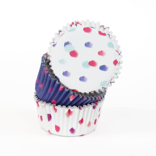 PME Cupcake Cases - Watercolour Dots 60pc