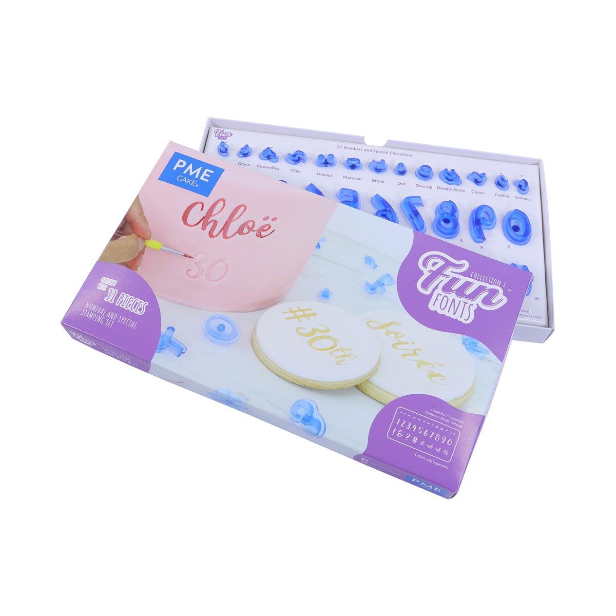 PME Fun Fonts Col1 Numbers 31pcs