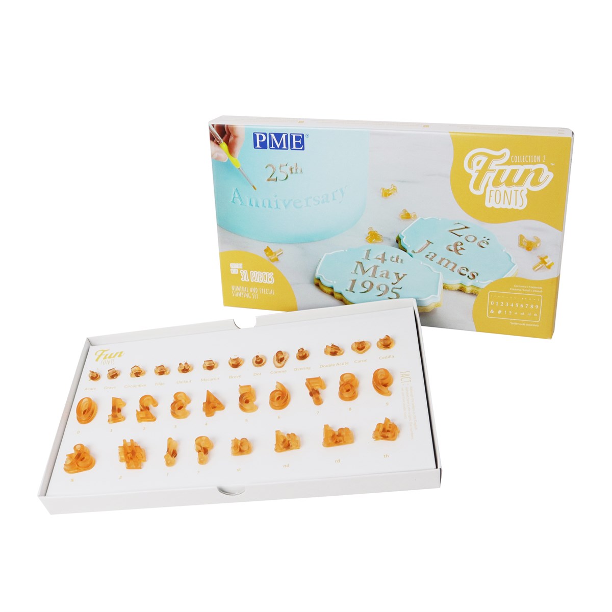 PME Fun Fonts Col2 Numbers 31pcs