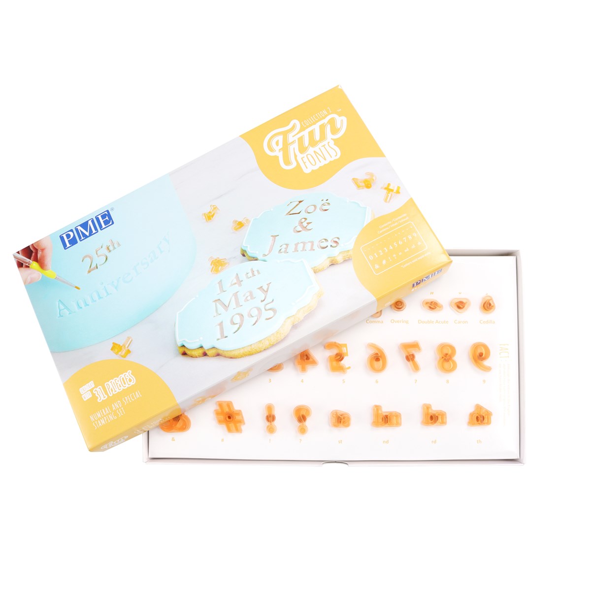 PME Fun Fonts Col2 Numbers 31pcs
