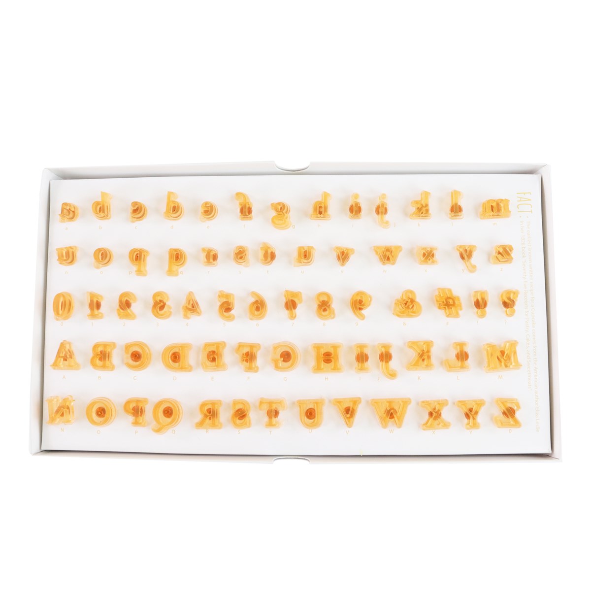 PME Fun Fonts Col2 C/Cake Cookie 66pcs