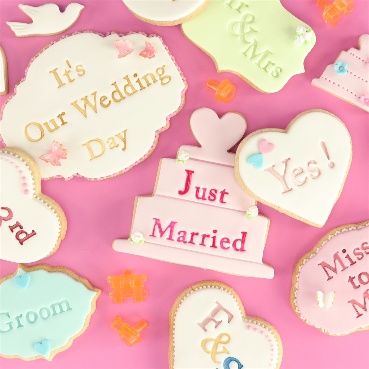 PME Fun Fonts Col2 C/Cake Cookie 66pcs