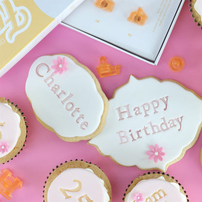PME Fun Fonts Col2 C/Cake Cookie 66pcs