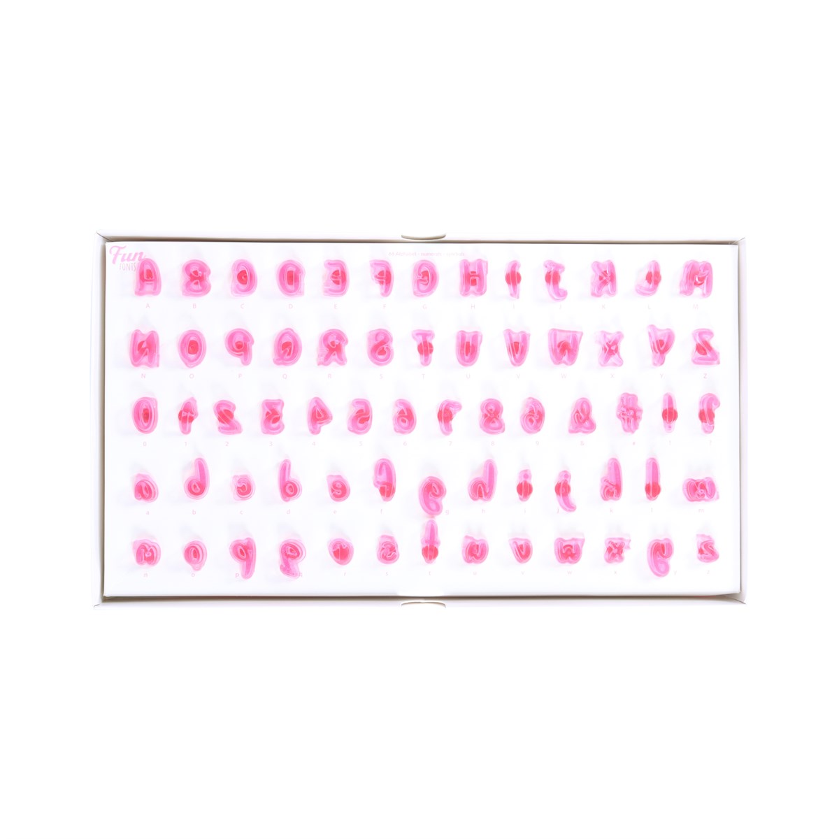PME Fun Fonts Col3 C/Cake Cookie 66pcs