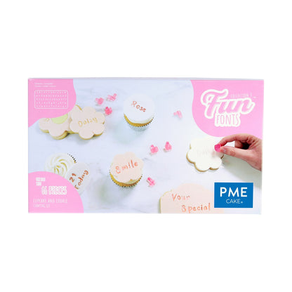 PME Fun Fonts Col3 C/Cake Cookie 66pcs