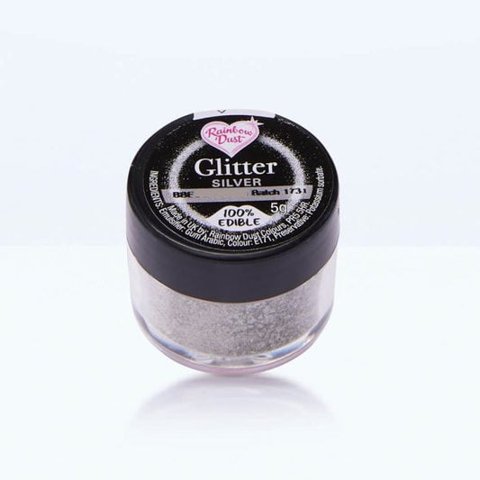 Clearance - Rainbow Dust Edible Glitter 5g - Silver