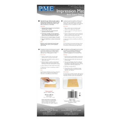 PME Impression Mat - Bold Zebra