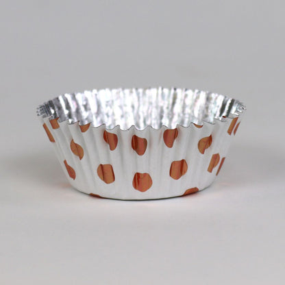 PME Cupcake Cases - Polka Dot - Rose Gold Foil