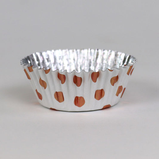 PME Cupcake Cases - Polka Dot - Rose Gold Foil