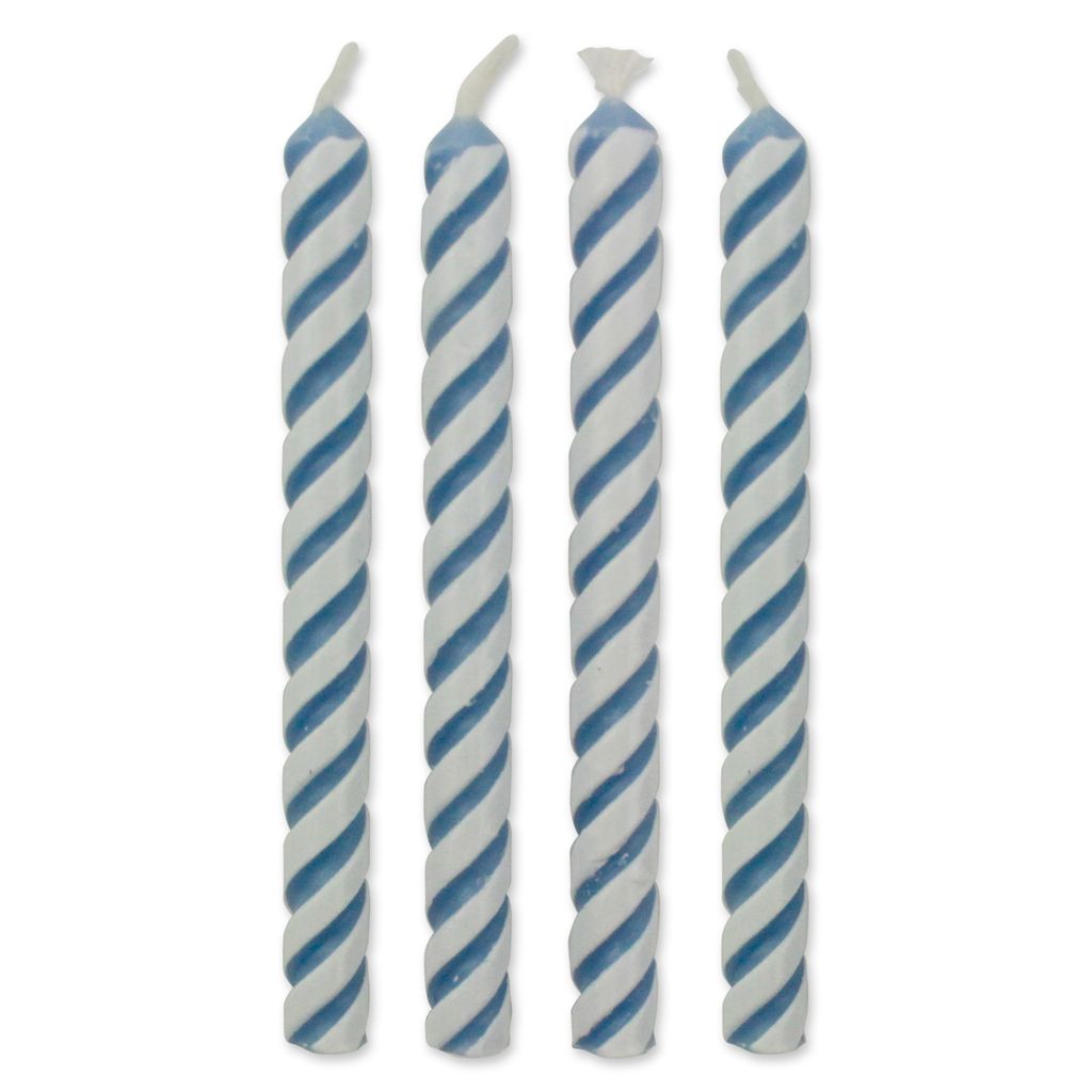 PME Blue Stripe Candles 24pcs