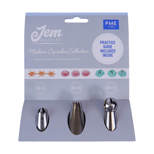 PME/JEM Nozzle Set - Medium Cupcakes Collection #2D #1ES #17T