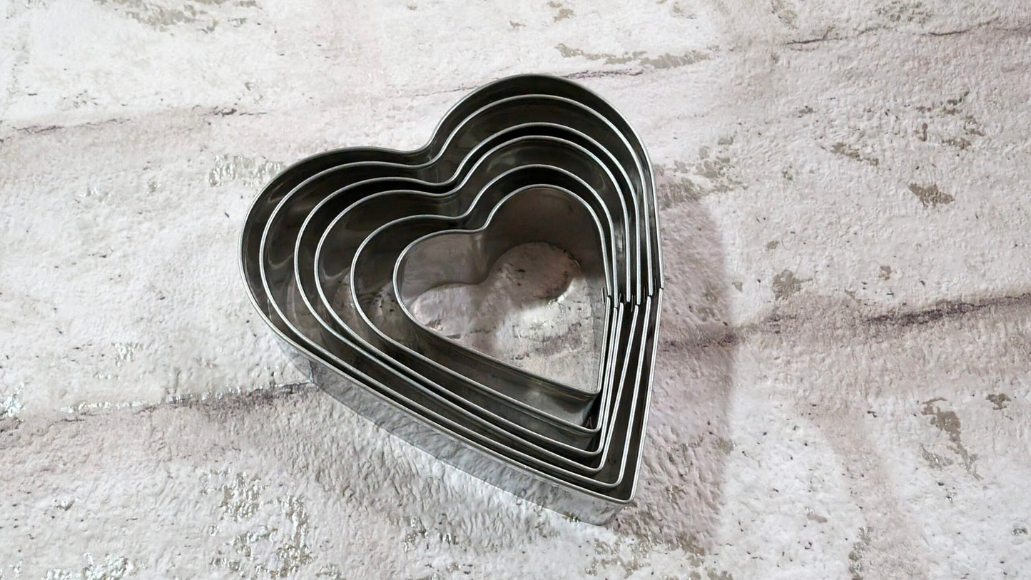 Large Heart Cutters 6pc