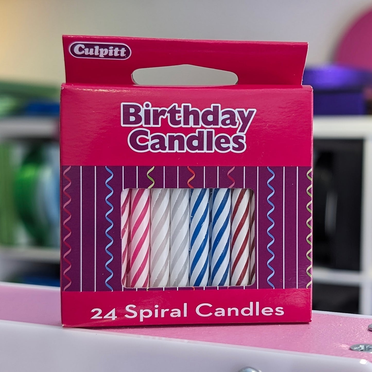 Culpitt Spiral Stripe Candles - 24pk