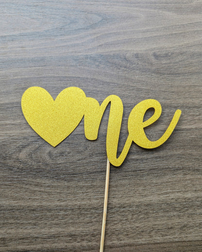 Gold Heart One Card Topper