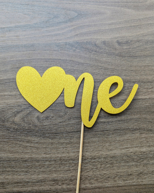 Gold Heart One Card Topper