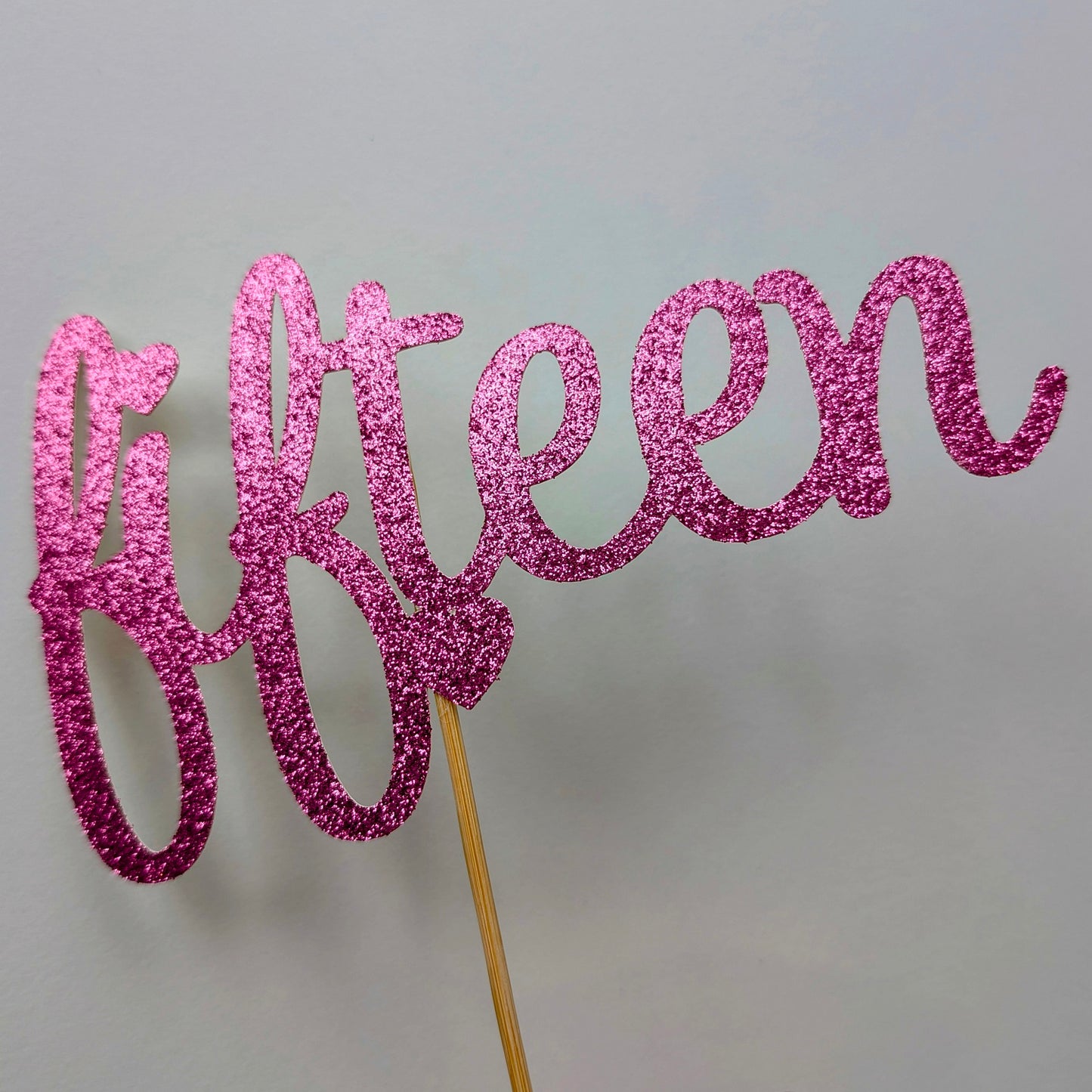 Fifteen Pink Card Topper